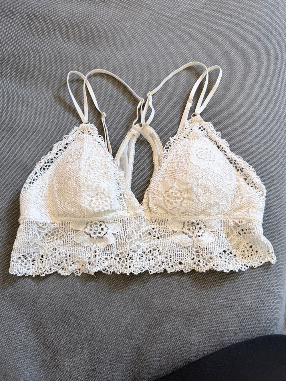 Aerie Lace Triangle Bralette - Cream. Sz M